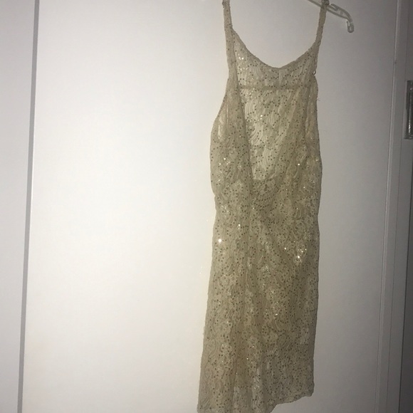 LOLA x LF NYE cream see through sequence dress - Picture 1 of 5